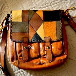Patchwork Leather Shoulder Bag